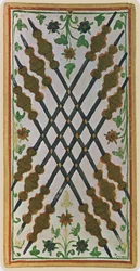 Die Acht der Stäbe, Faksimile einer Tarotkarte aus dem 